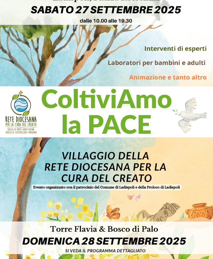 ColtiviAmo la Pace: due giorni di eventi a Ladispoli per la cura del creato
